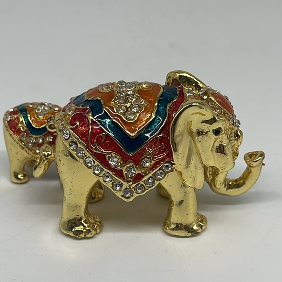 Elephant & Baby Jeweled Trinket Box - Picture 4 of 6